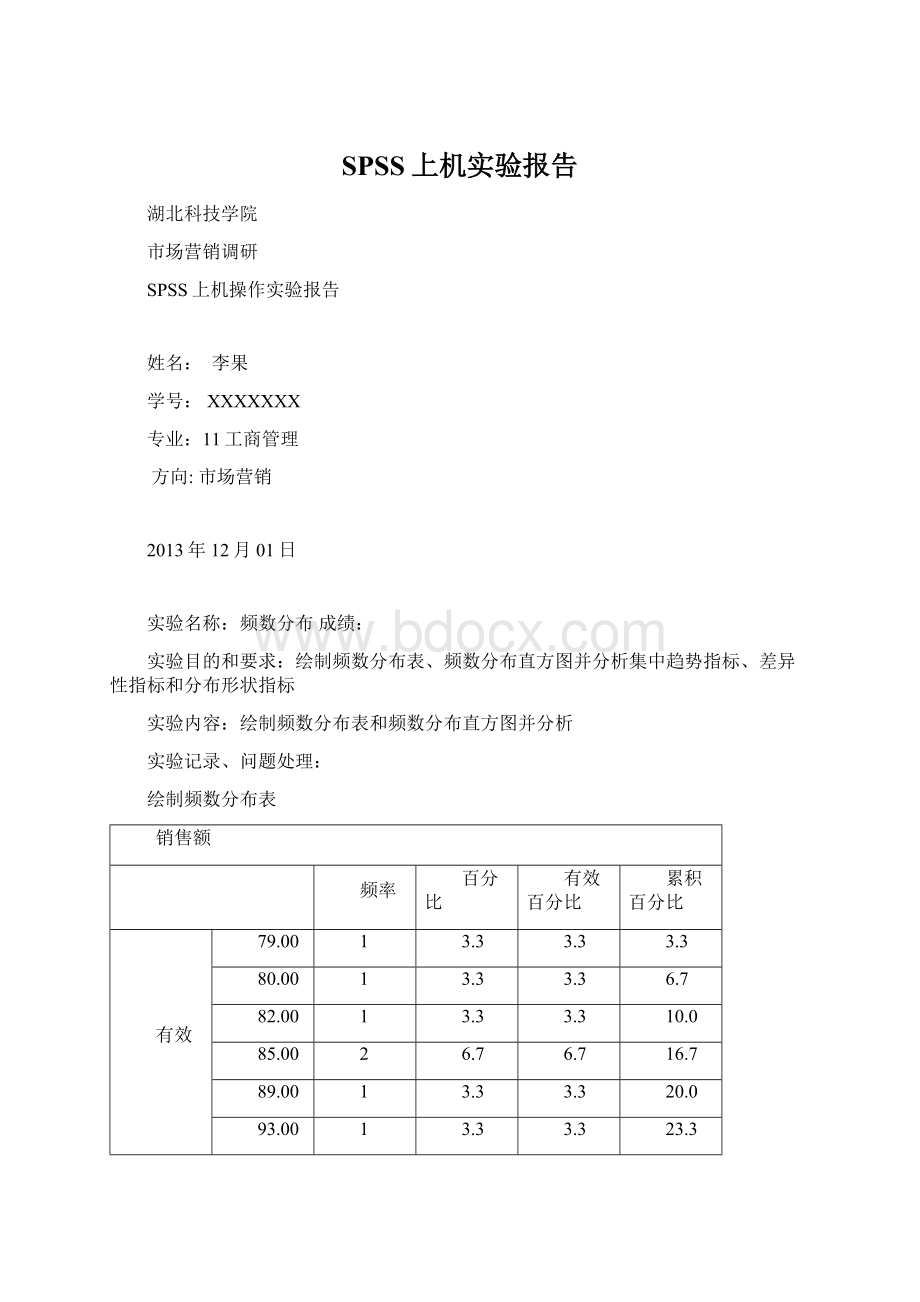 SPSS上机实验报告.docx