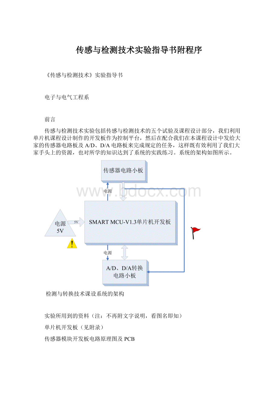 传感与检测技术实验指导书附程序.docx