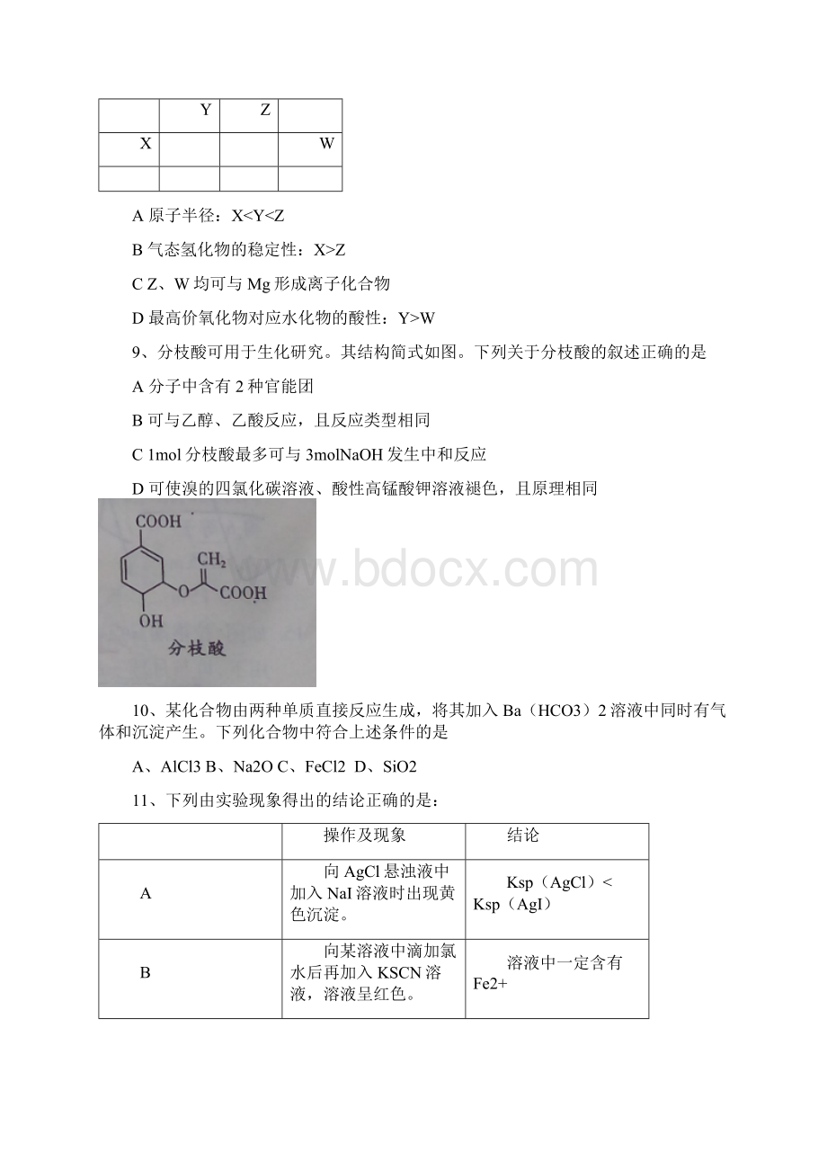 高考真题理综山东卷 Word版含答案Word格式.docx_第3页