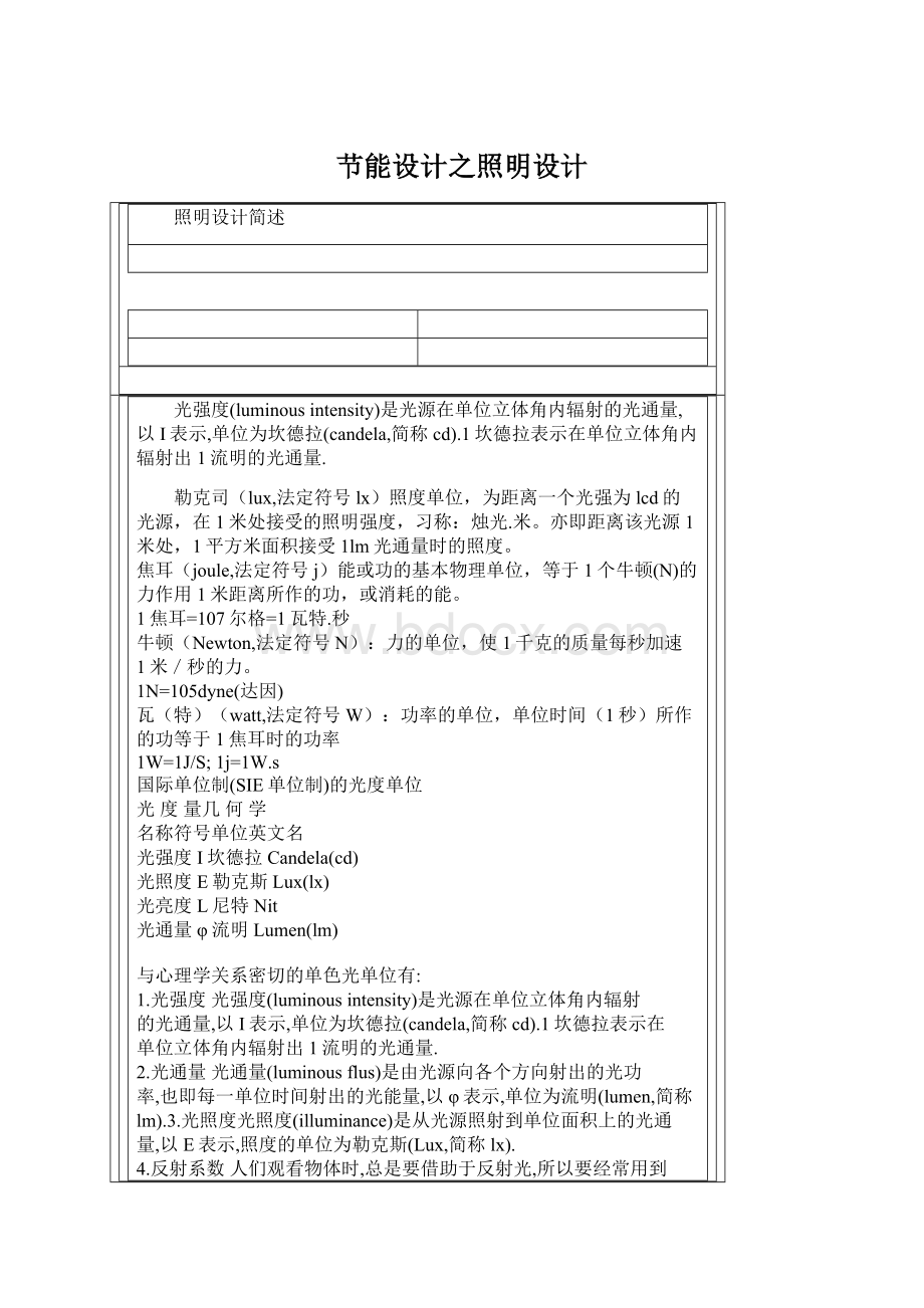 节能设计之照明设计Word格式文档下载.docx_第1页