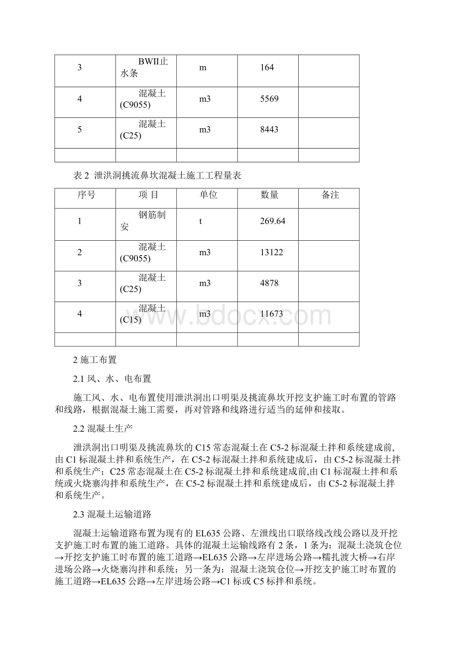 泄洪洞出口明渠及挑流鼻坎常态砼施工技术措施文档格式.docx_第3页