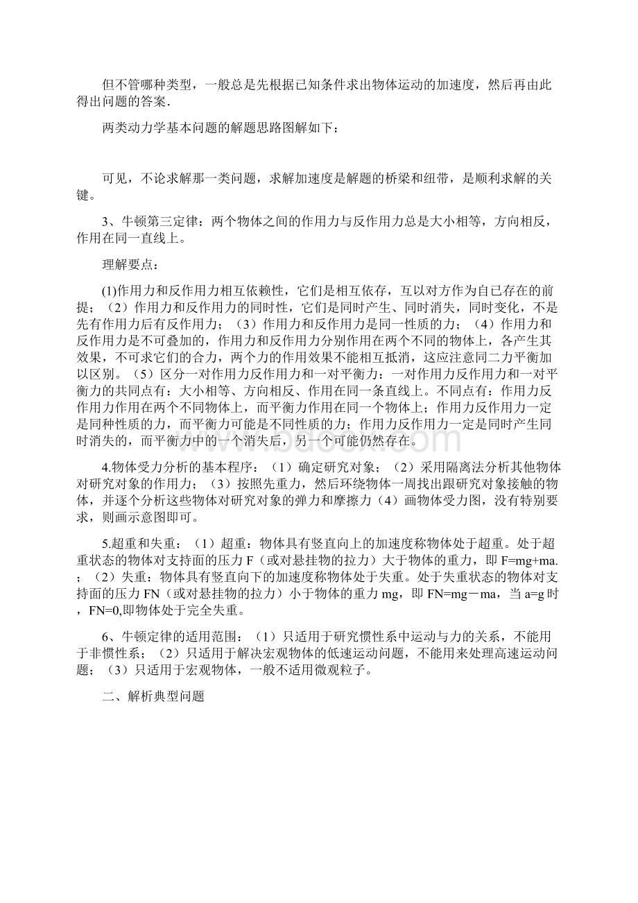 高一物理第四章牛顿运动定律知识点总结文档格式.docx_第3页