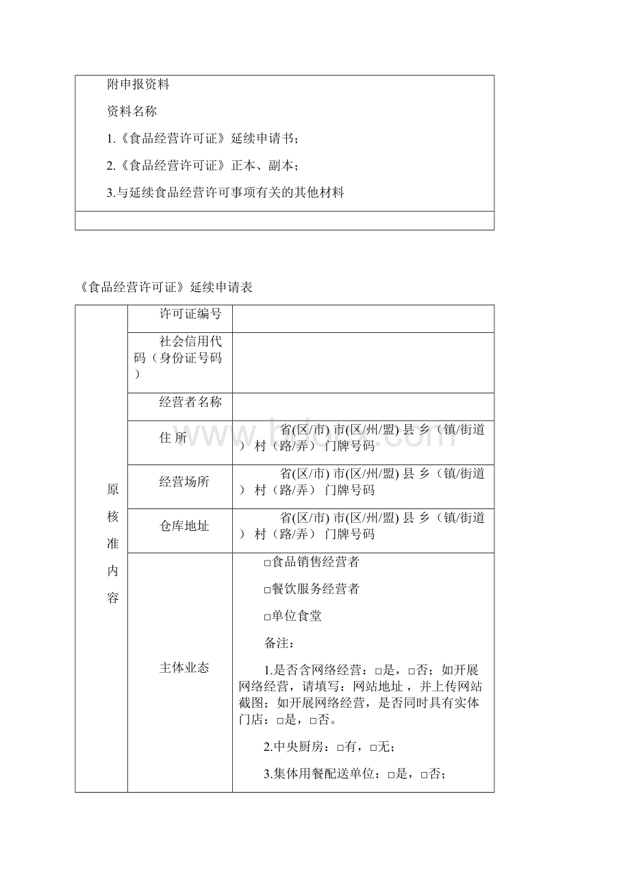 《食品经营许可证》延续申请书.docx_第2页