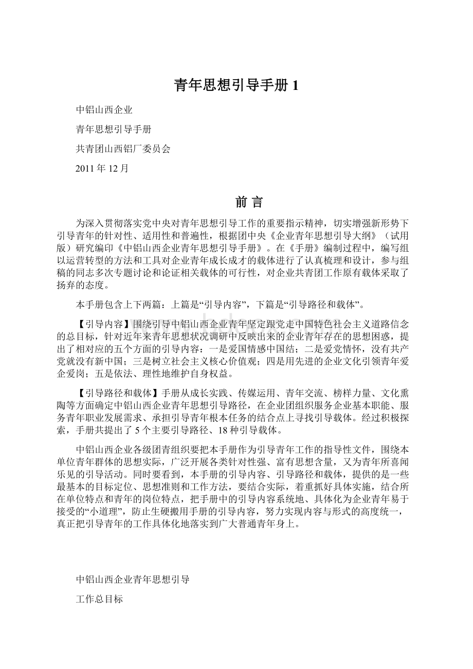 青年思想引导手册1Word格式文档下载.docx