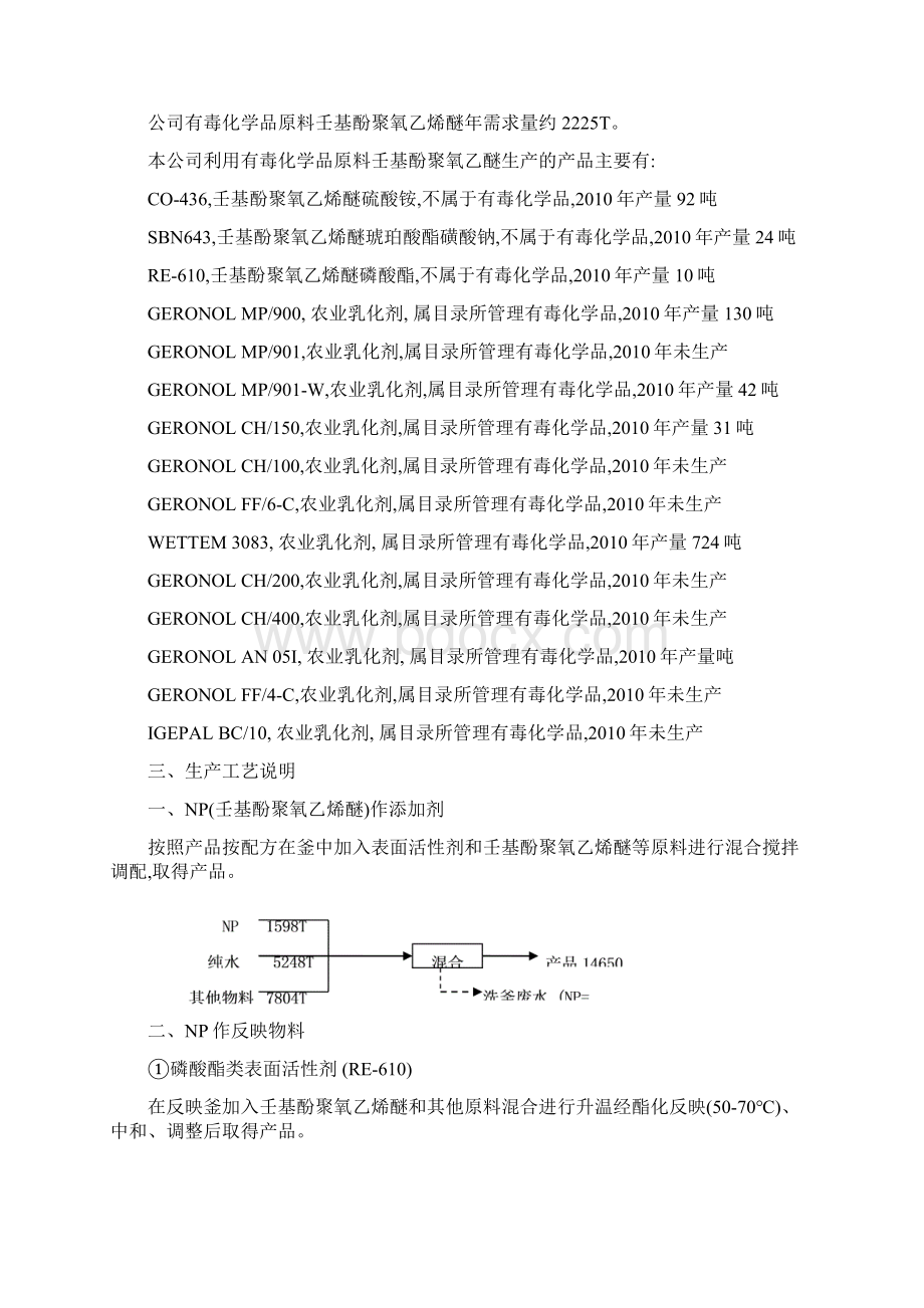 版第一次有毒化学品进出口记录申请企业环境保护报告模板Word文档下载推荐.docx_第3页