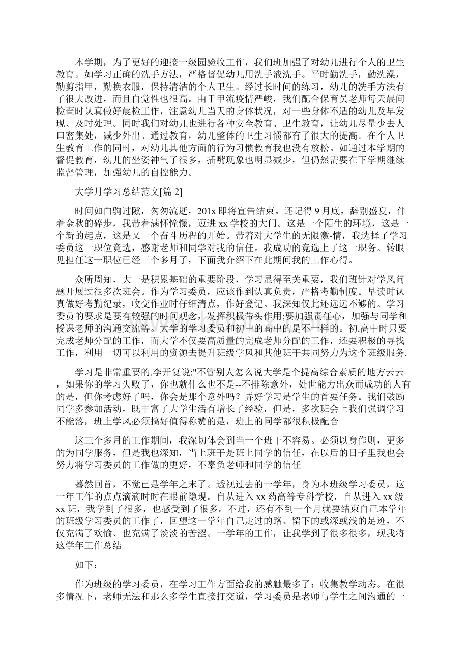 大学月学习总结范文Word格式.docx_第2页