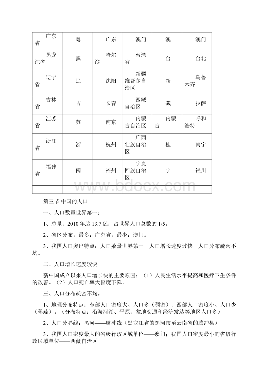 湘教版初中八年级上册地理知识点总结.docx_第3页