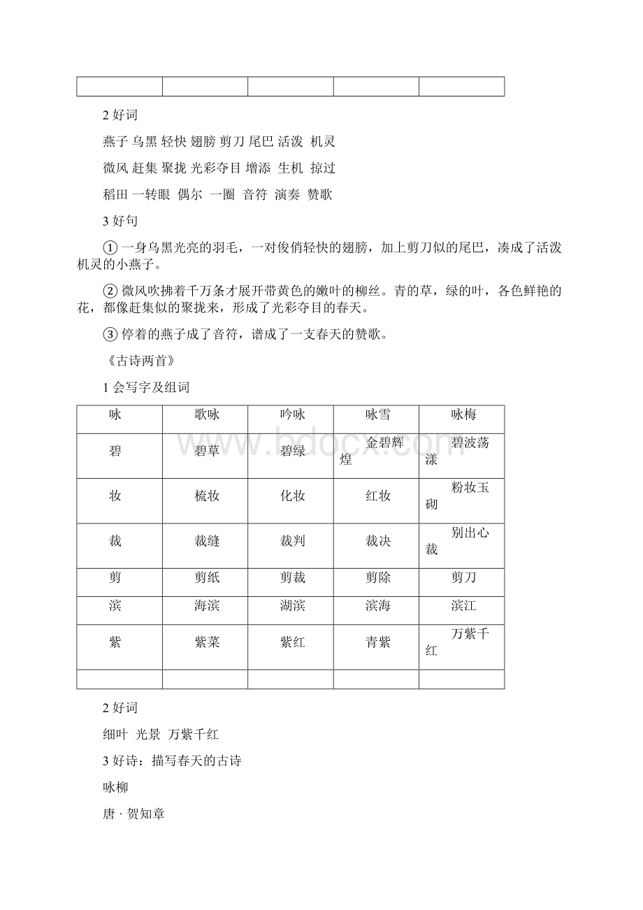 人教版三年级语文下册知识要点归纳Word文件下载.docx_第2页