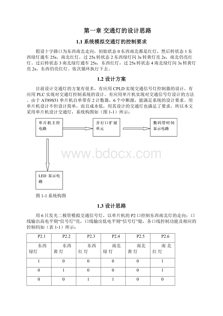 基于proteus智能交通灯的设计与实现Word格式文档下载.docx_第2页