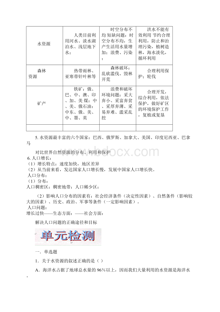 高考地理一轮复习必备世界的自然资源居民和政区.docx_第2页