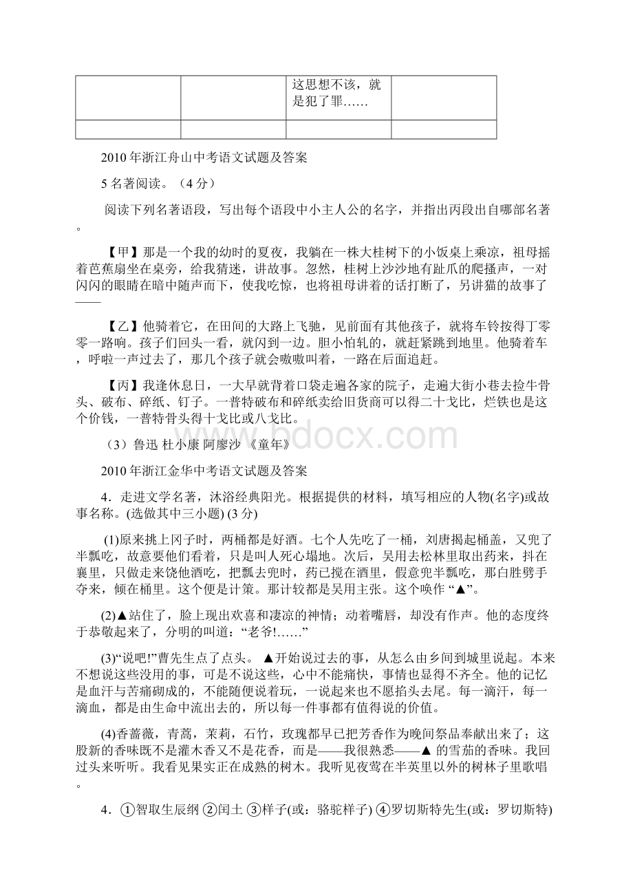 中考语文试题分类汇编名著阅读专题二三和四三套.docx_第2页