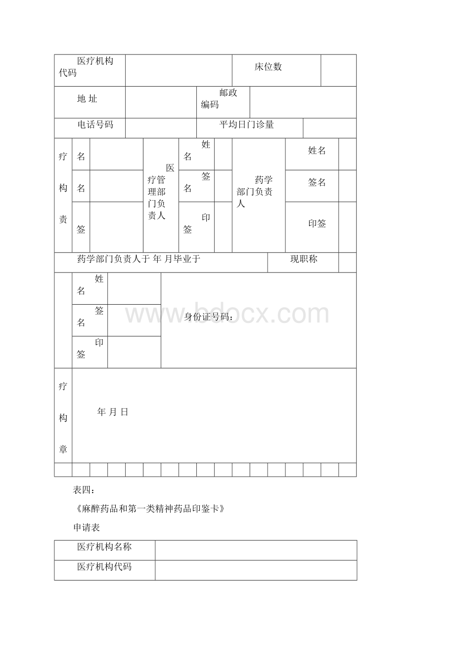 麻醉药品和第一类精神药品管理 各类表格之欧阳科创编Word文档格式.docx_第2页