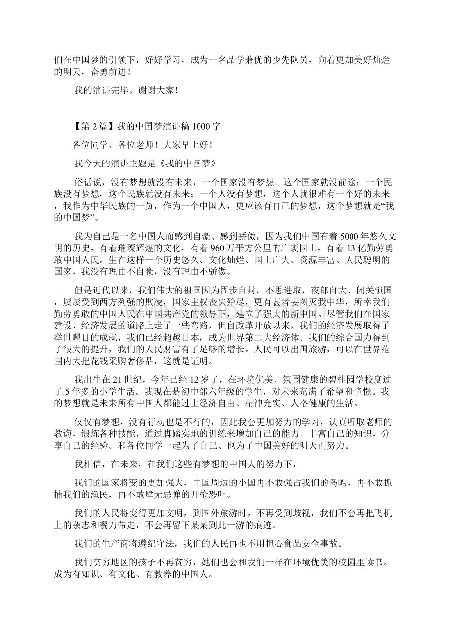 我的中国梦演讲稿1000字精选5篇.docx_第2页