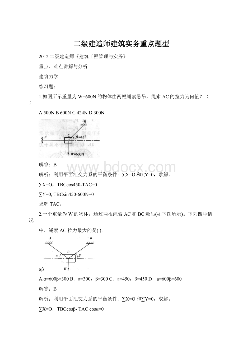 二级建造师建筑实务重点题型.docx_第1页