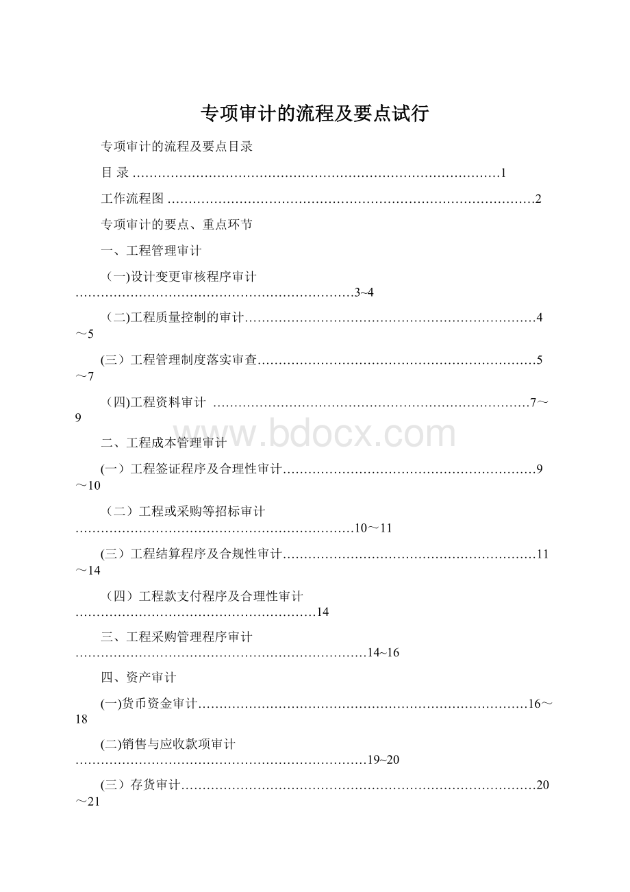 专项审计的流程及要点试行Word文档格式.docx_第1页