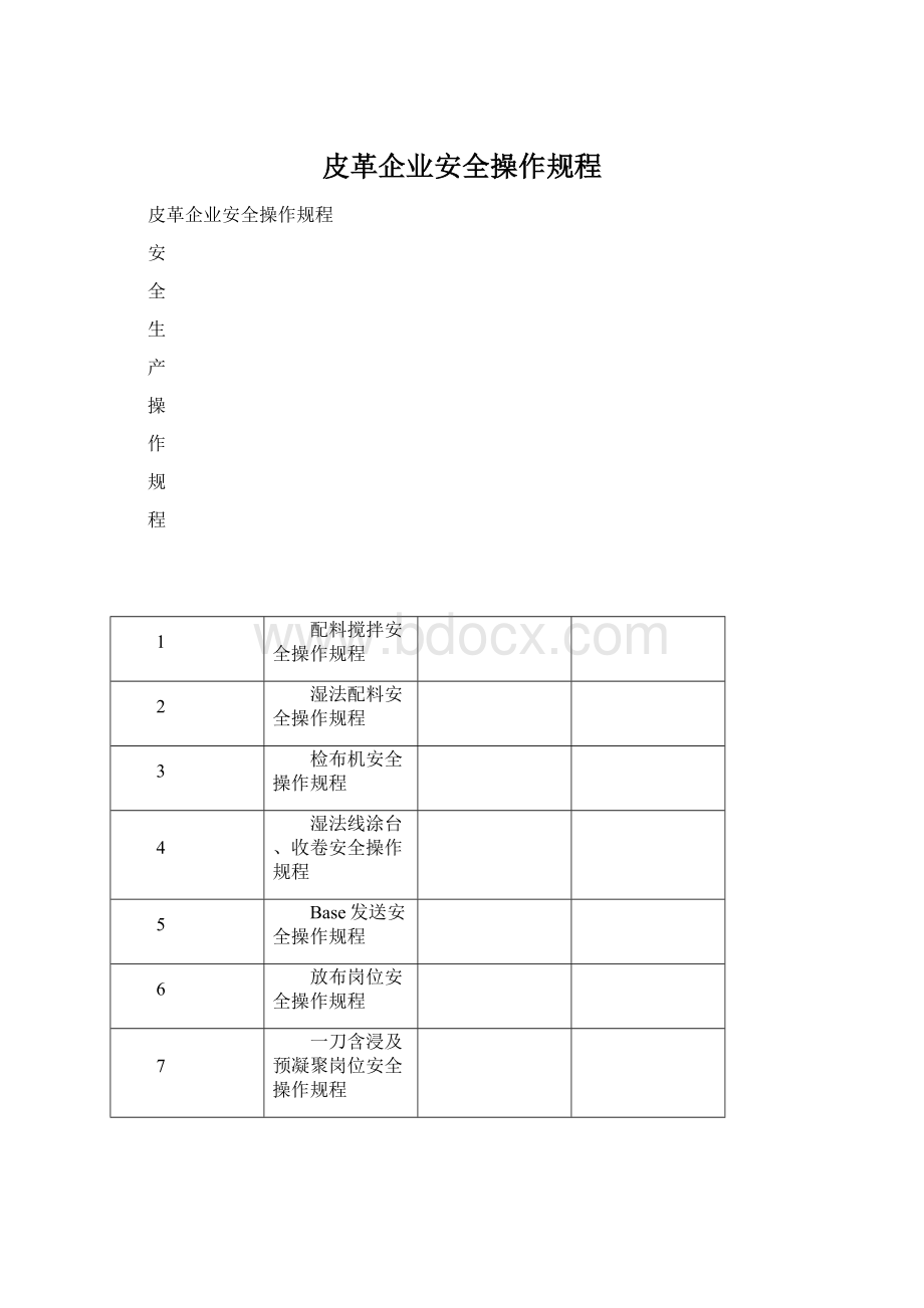 皮革企业安全操作规程.docx_第1页