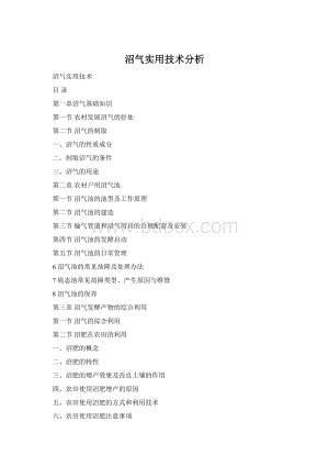 沼气实用技术分析.docx