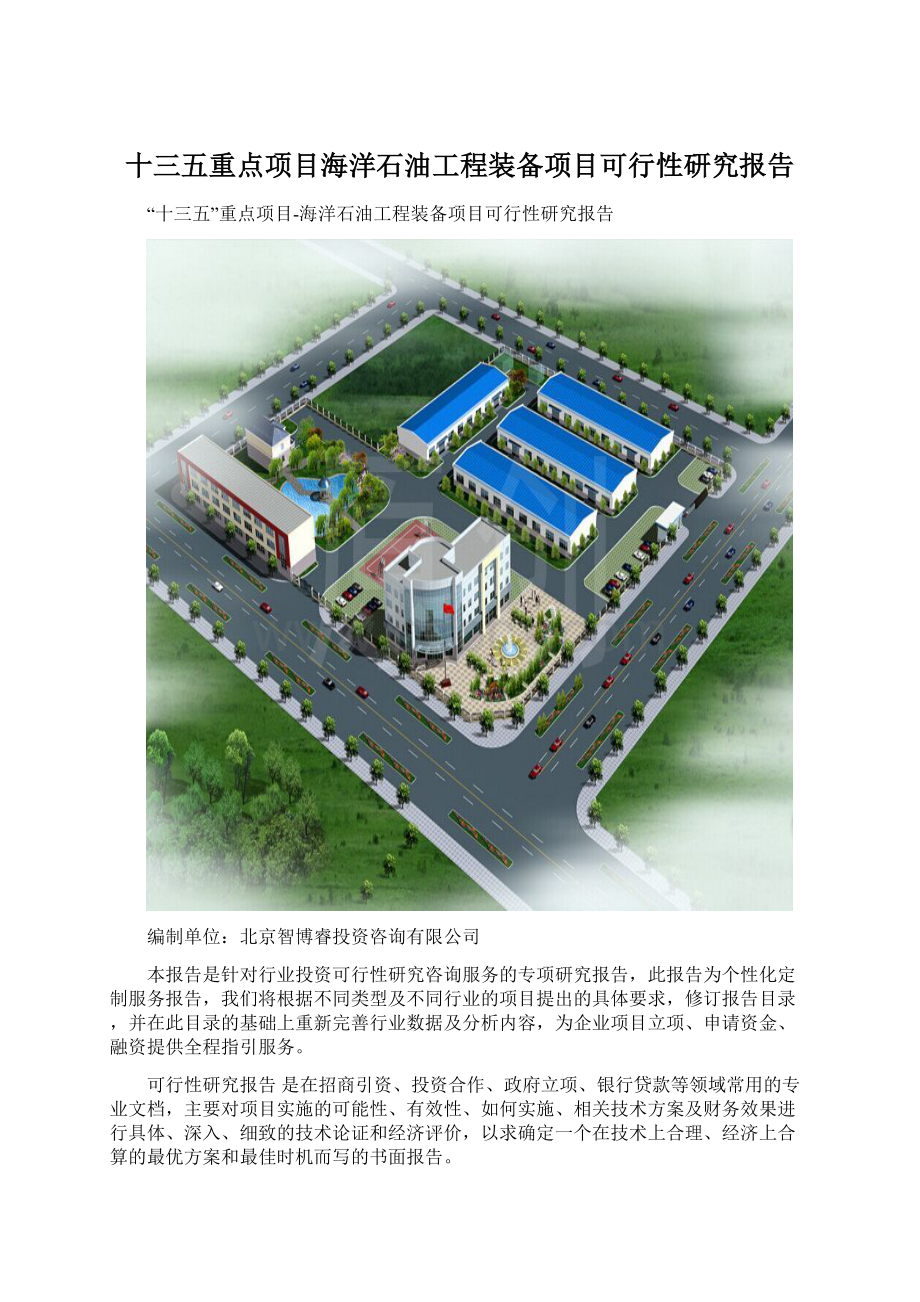 十三五重点项目海洋石油工程装备项目可行性研究报告.docx_第1页