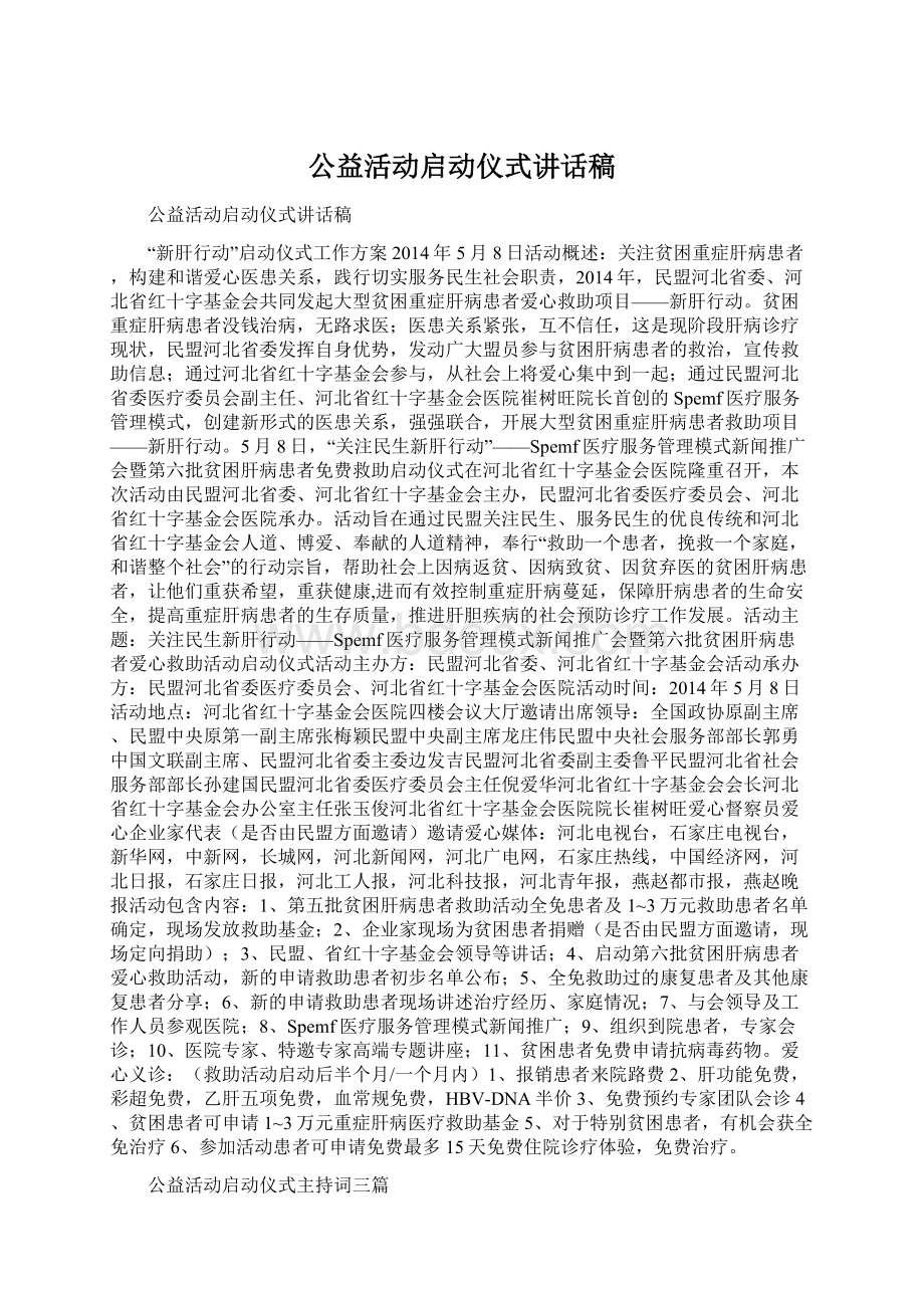 公益活动启动仪式讲话稿.docx