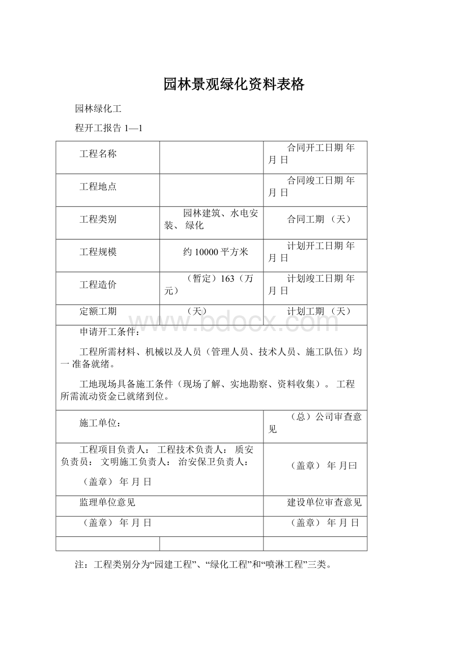 园林景观绿化资料表格.docx_第1页