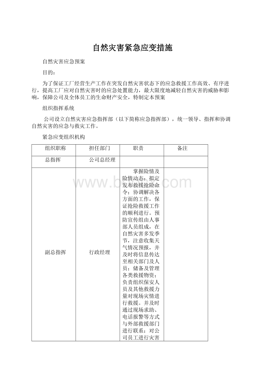 自然灾害紧急应变措施.docx_第1页