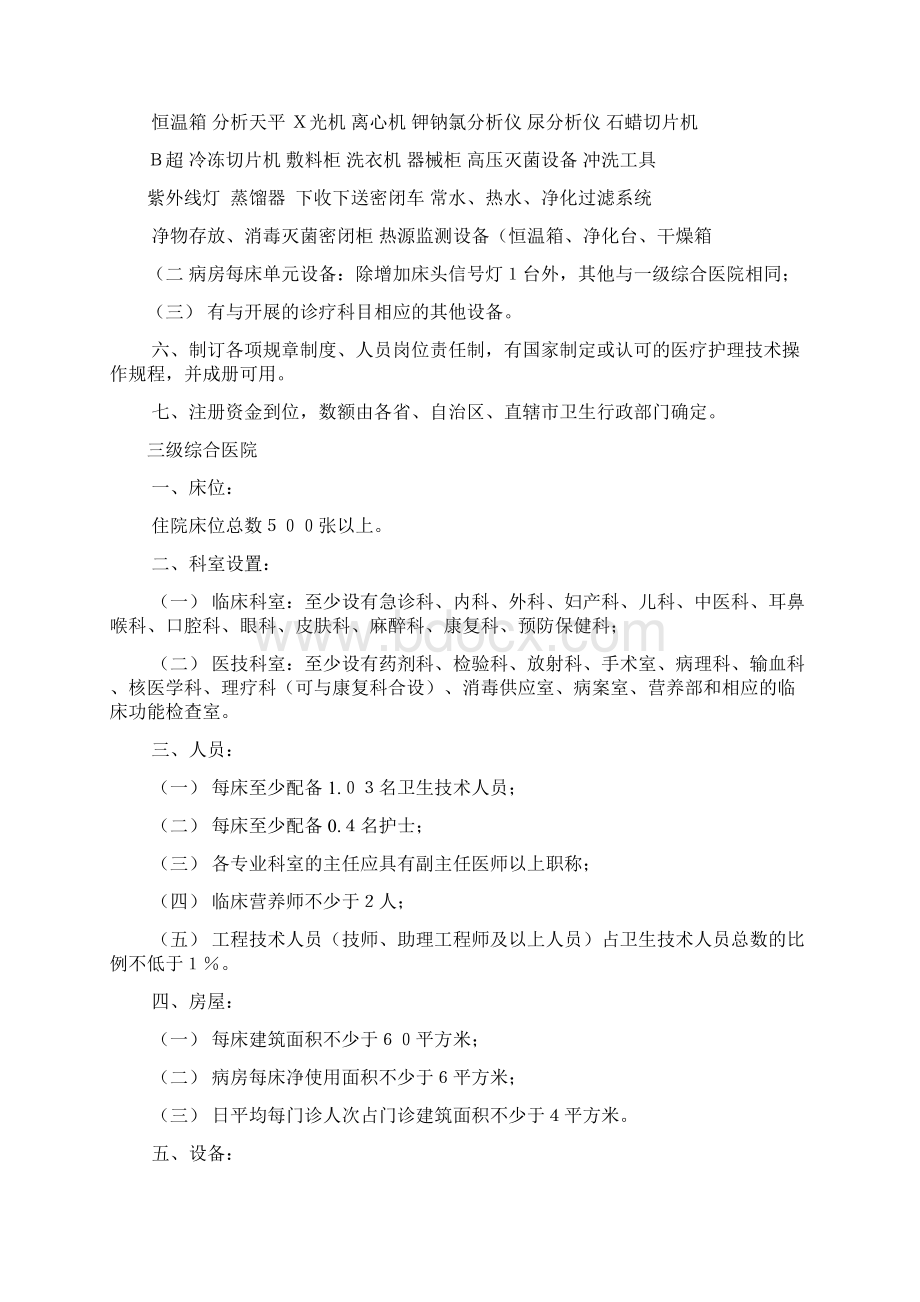 医疗机构设置基本标准剖析Word文档下载推荐.docx_第3页