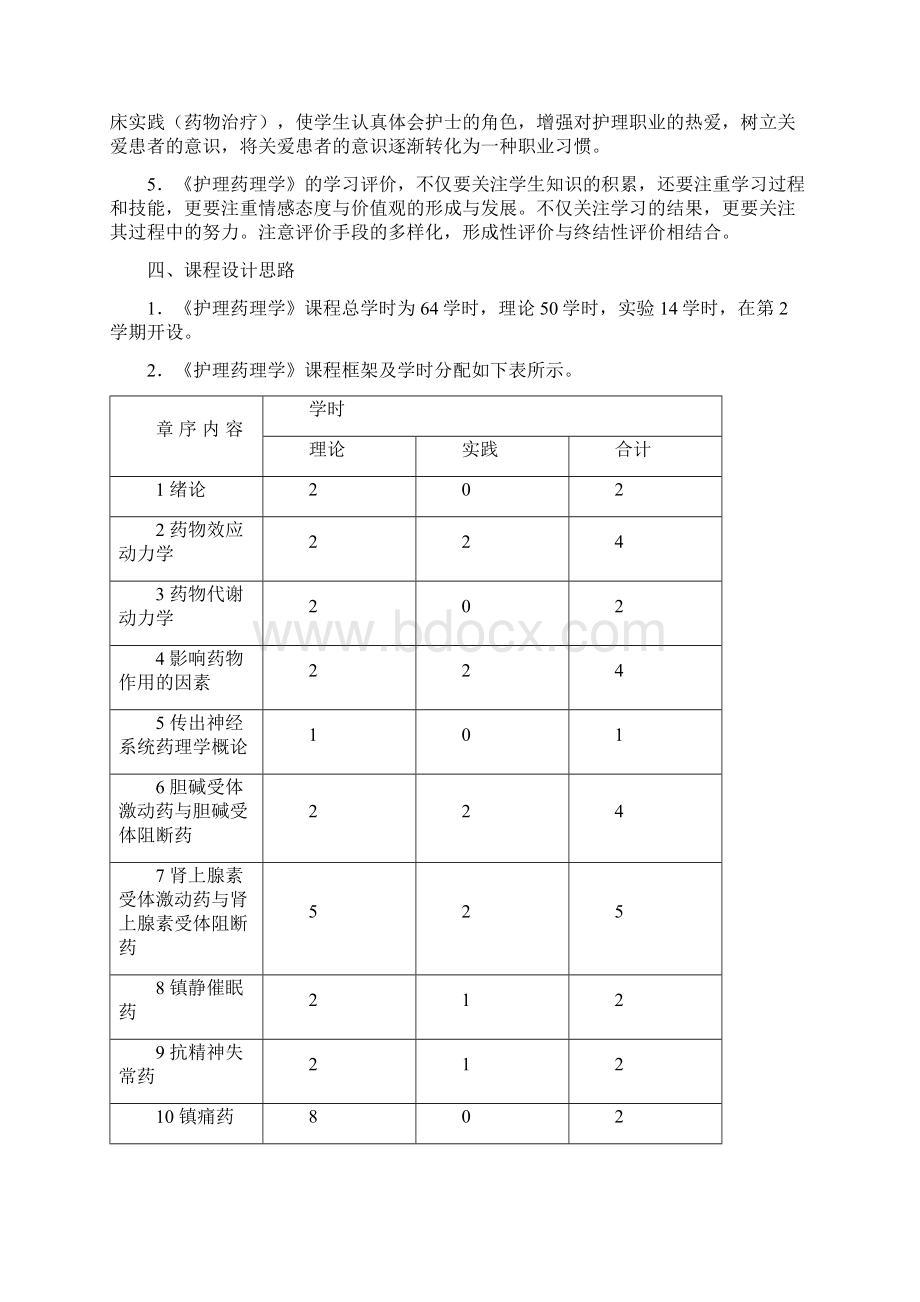 最新药理学课程标准在线式考勤管理系统Word格式.docx_第2页