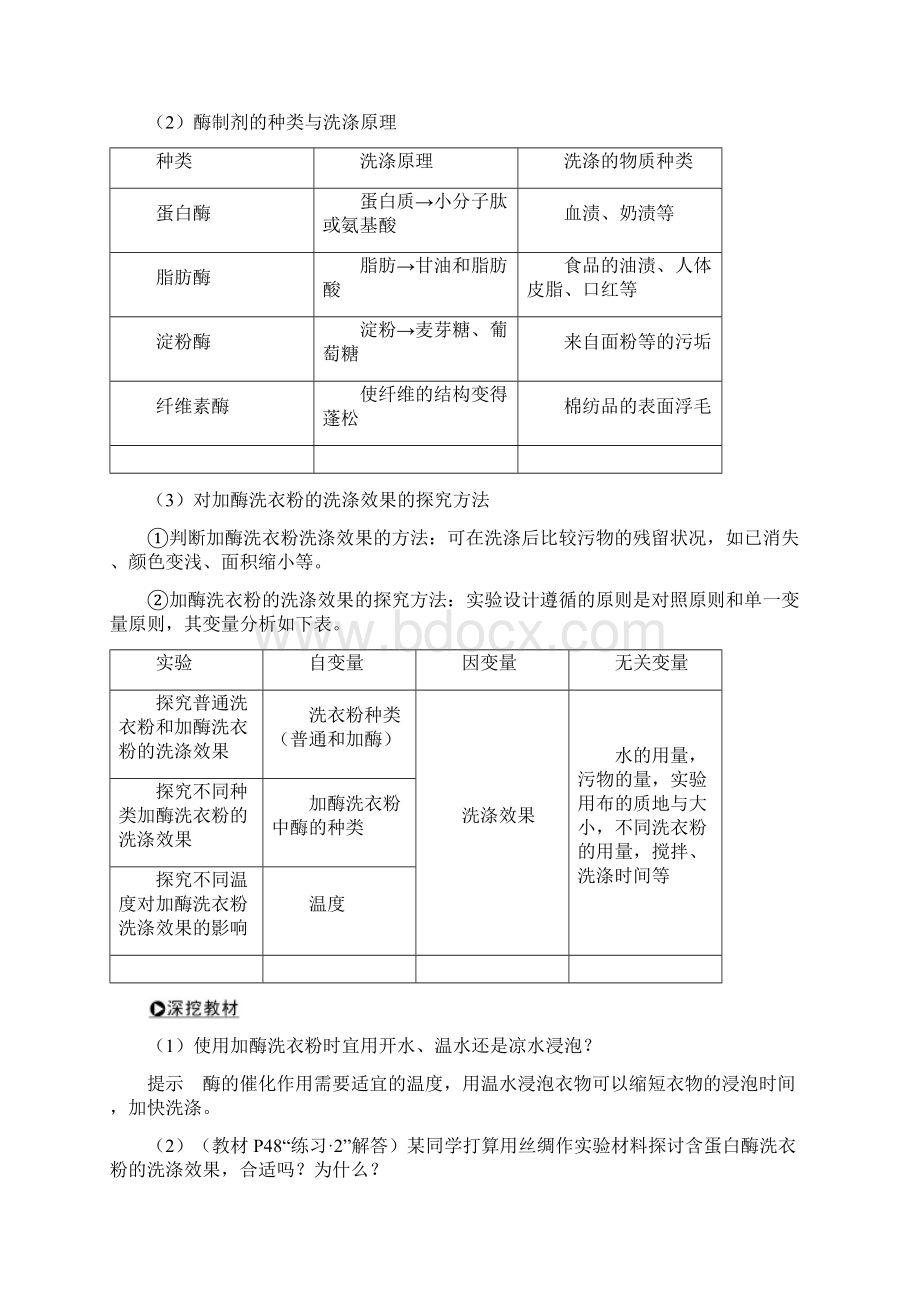 江苏专用版高考生物总复习第36讲酶的应用技术教案选修1Word文档格式.docx_第2页