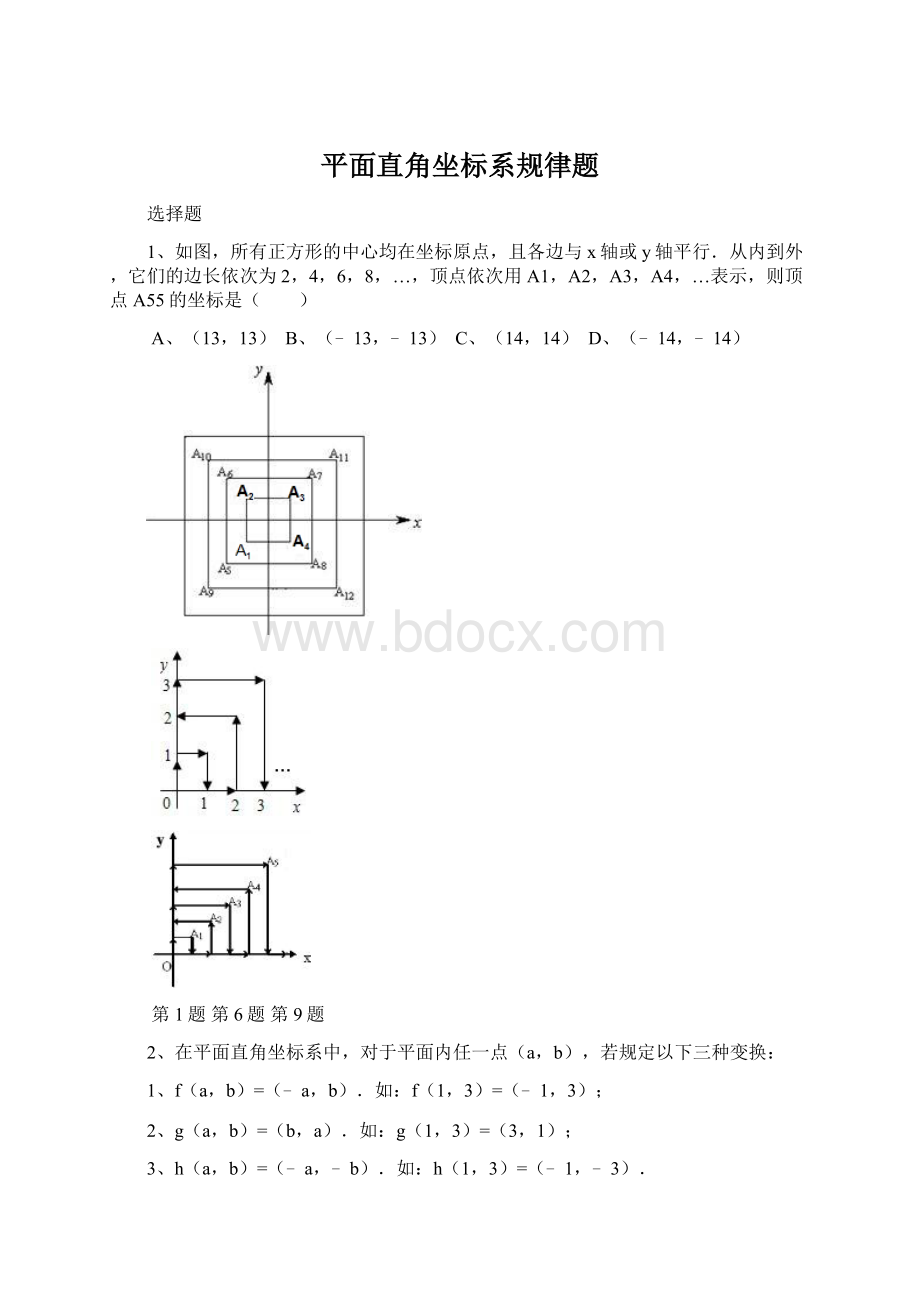 平面直角坐标系规律题.docx