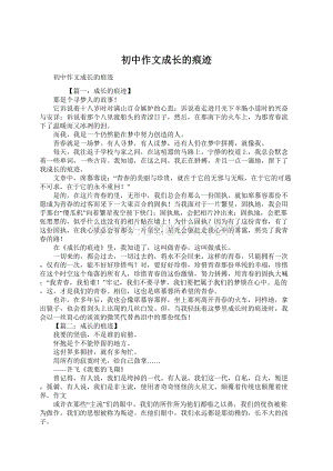 初中作文成长的痕迹Word格式.docx