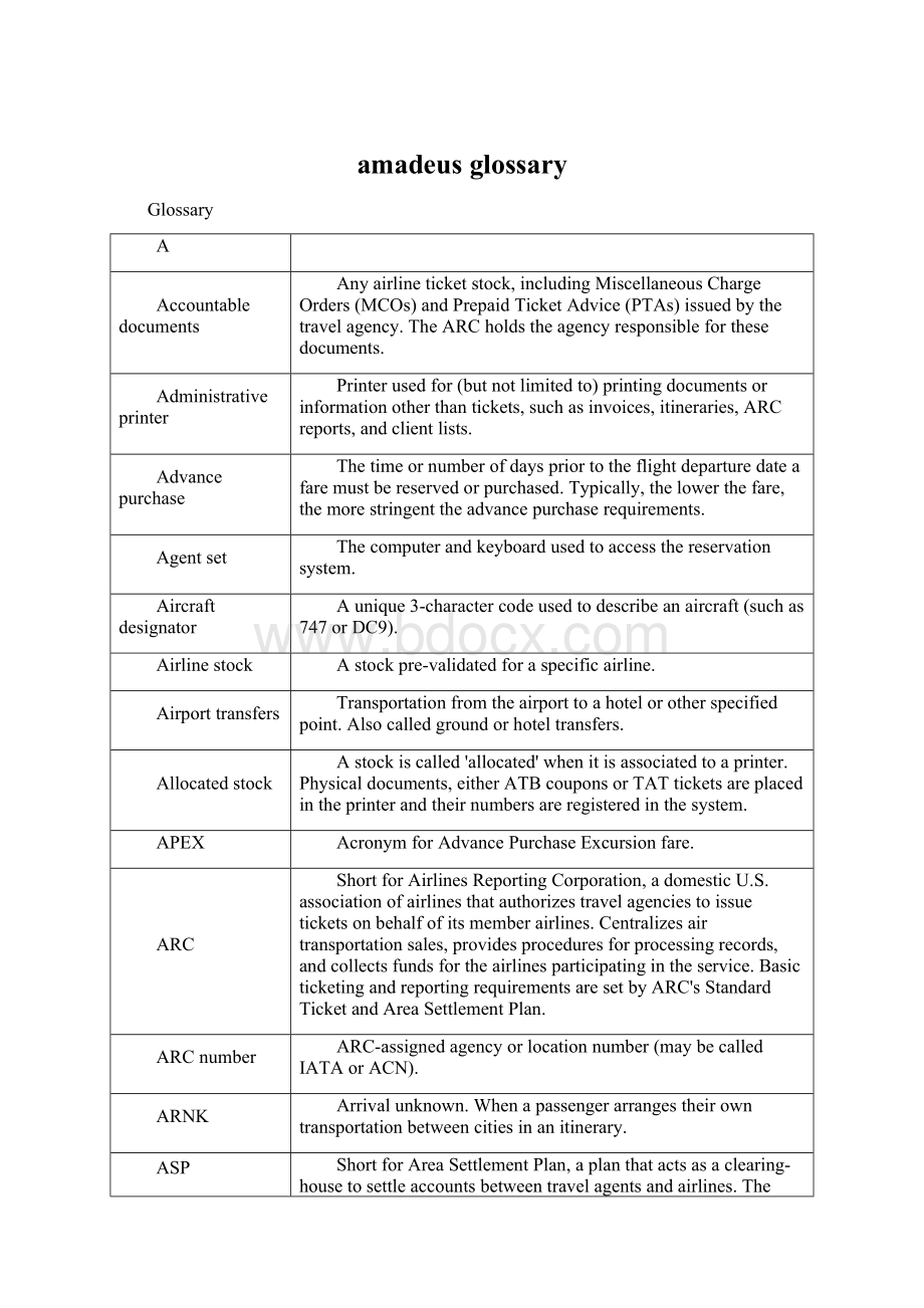 amadeus glossary.docx