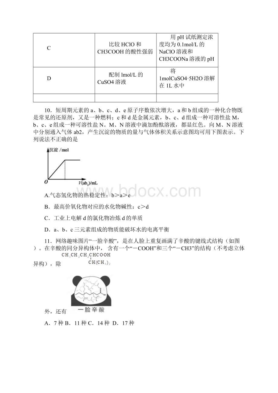 湖南省衡阳市八中理综化学12答案版.docx_第2页