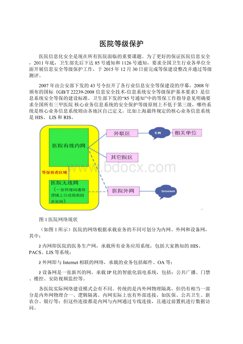 医院等级保护Word格式文档下载.docx