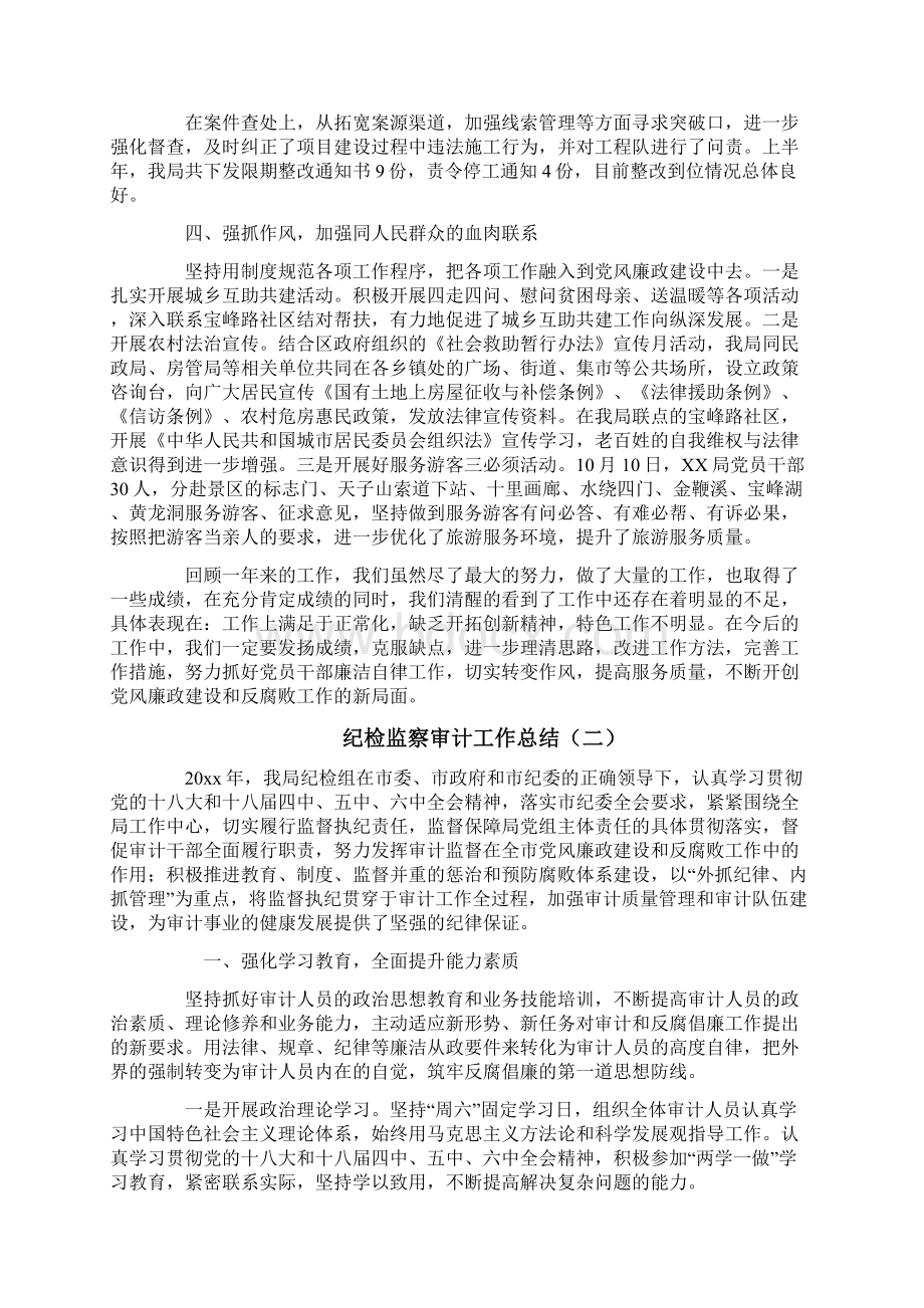 纪检监察审计工作总结.docx_第2页