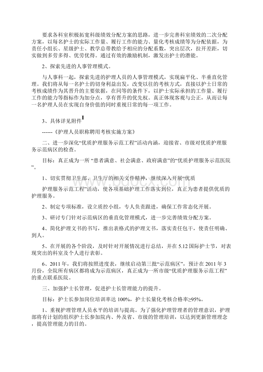 护理部工作计划与目标管理文档格式.docx_第2页