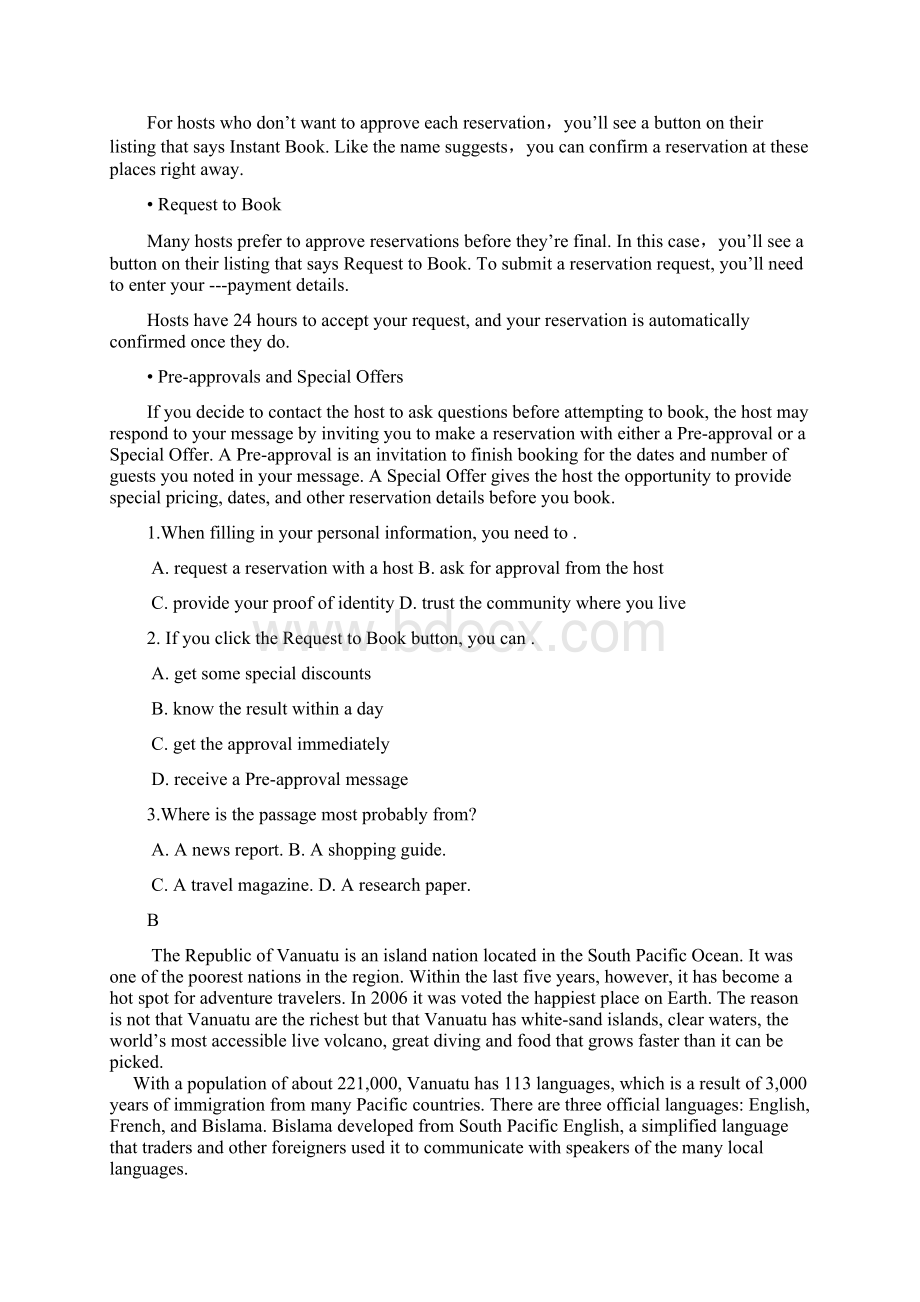 人教版学年高二英语下学期期中试题 人教新目标版.docx_第2页