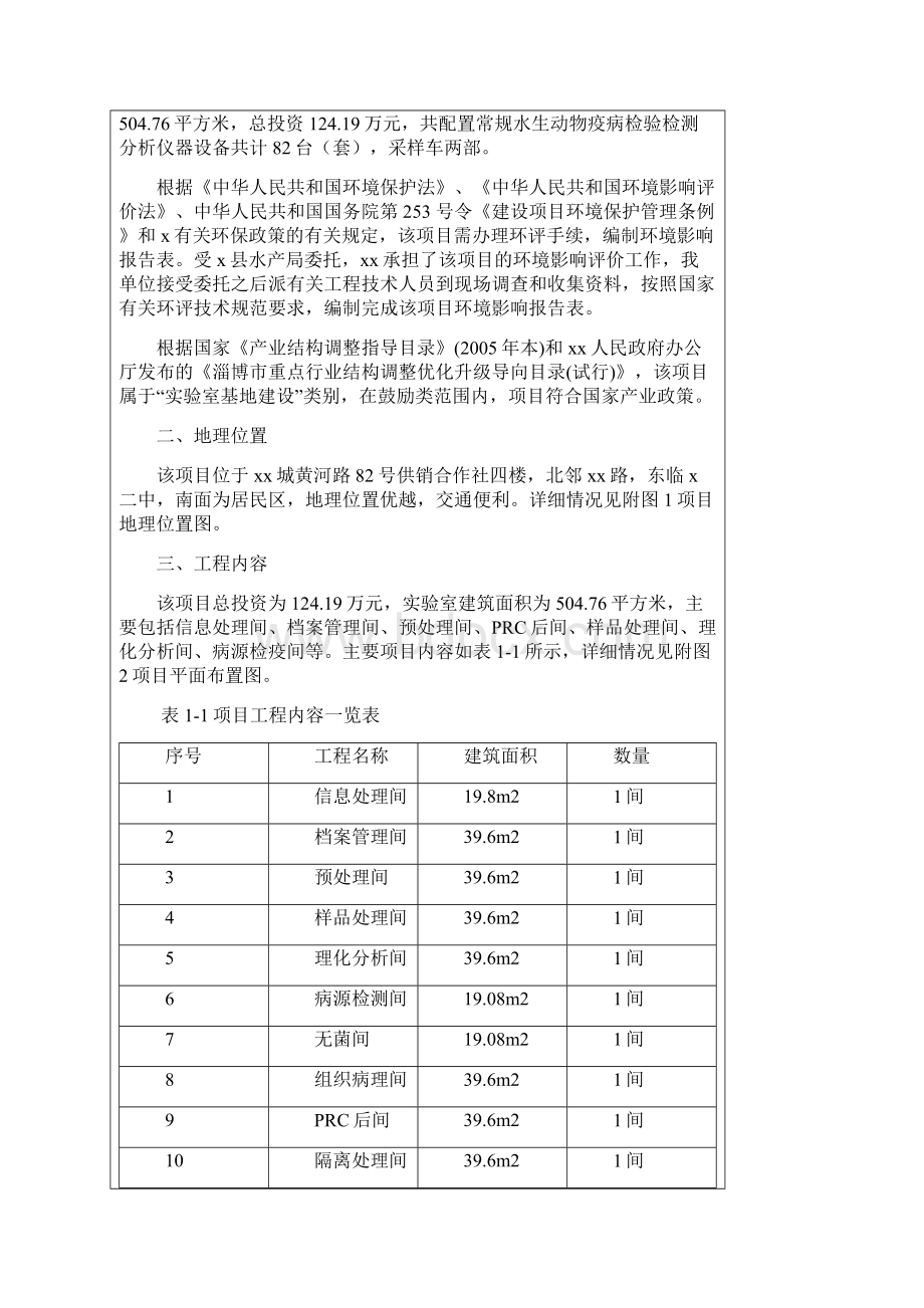 县水生动物疫病防治站建设项目环境评估报告书Word下载.docx_第3页