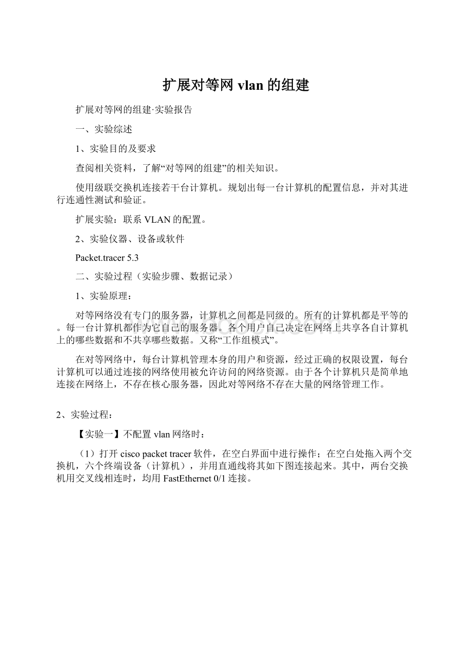 扩展对等网vlan的组建Word下载.docx