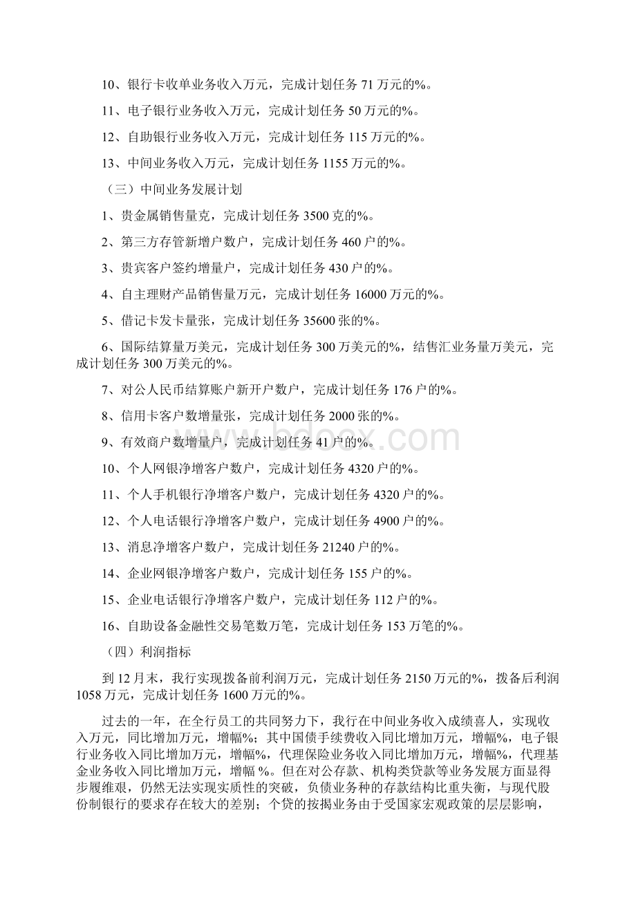 银行支行年度工作总结.docx_第2页