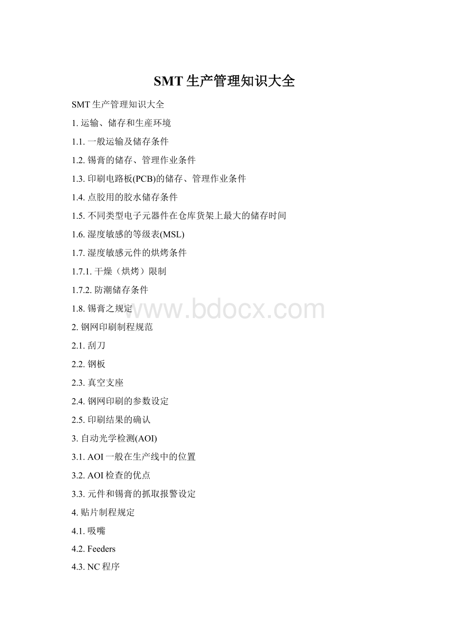 SMT生产管理知识大全Word文档格式.docx_第1页