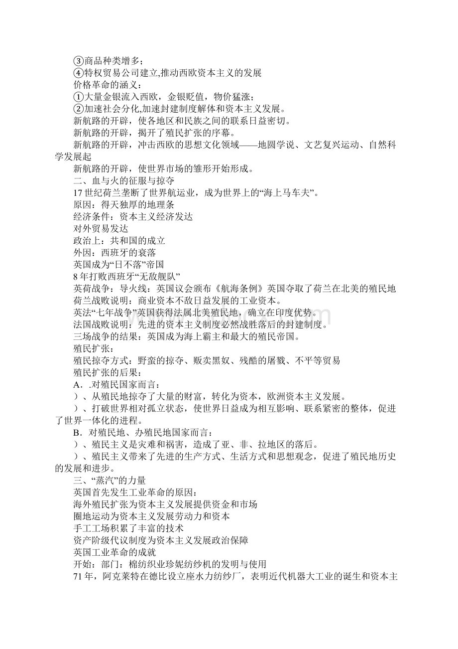 XX高一历史必修二复习知识点整理一Word下载.docx_第2页