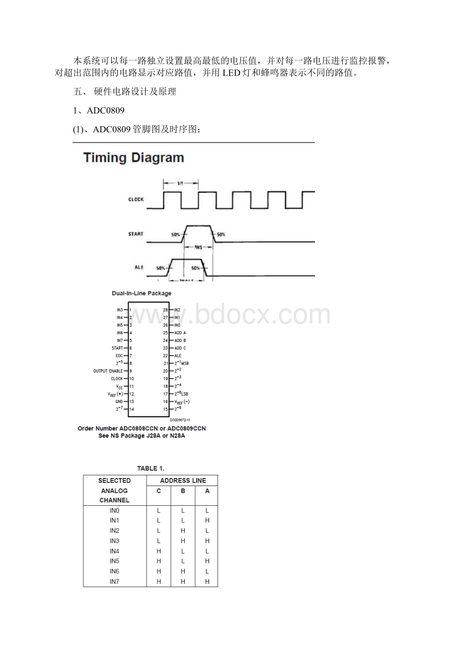 多路监控报警系统单片机课程设计 精品推荐.docx_第2页