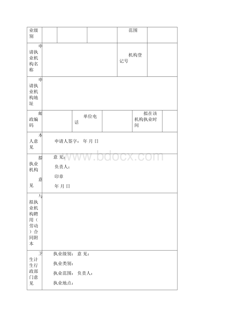 执业医师注册变更注册申请表的docWord格式文档下载.docx_第3页