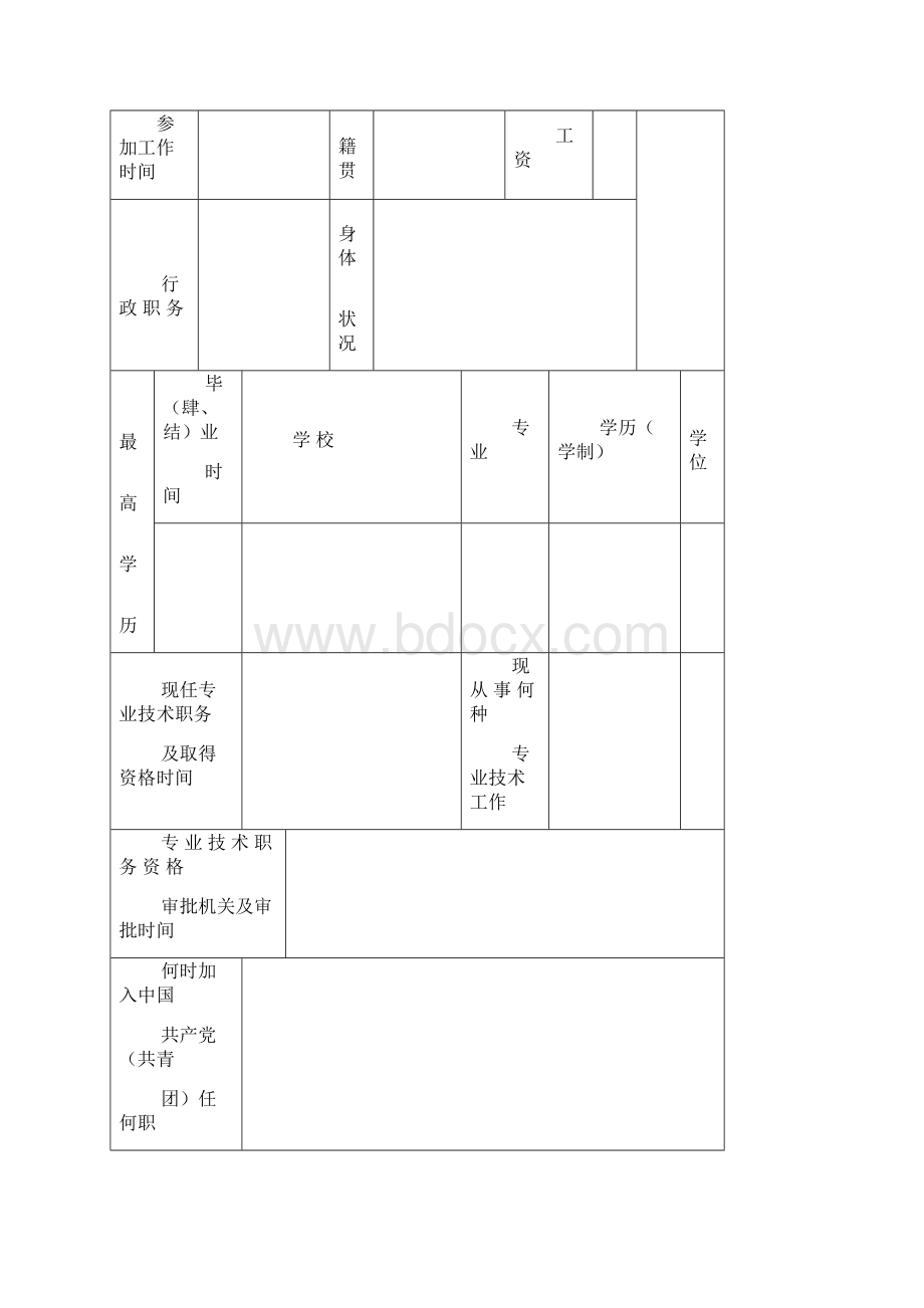 中级专业技术职务资格评审表Word文档格式.docx_第3页