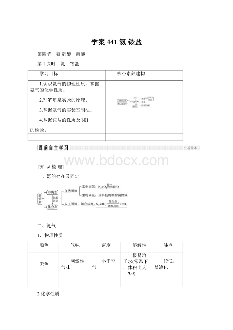 学案441 氨 铵盐.docx