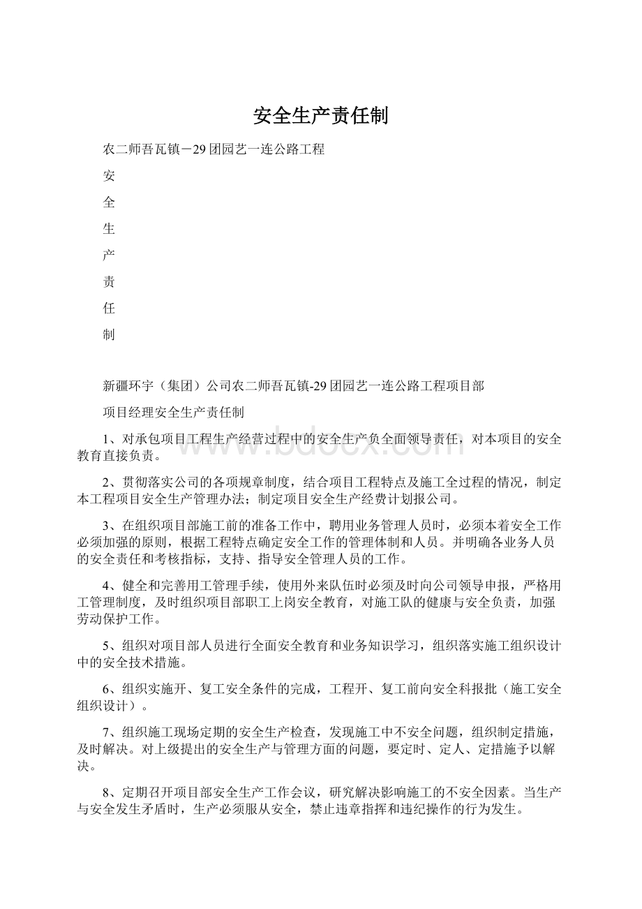 安全生产责任制Word格式文档下载.docx