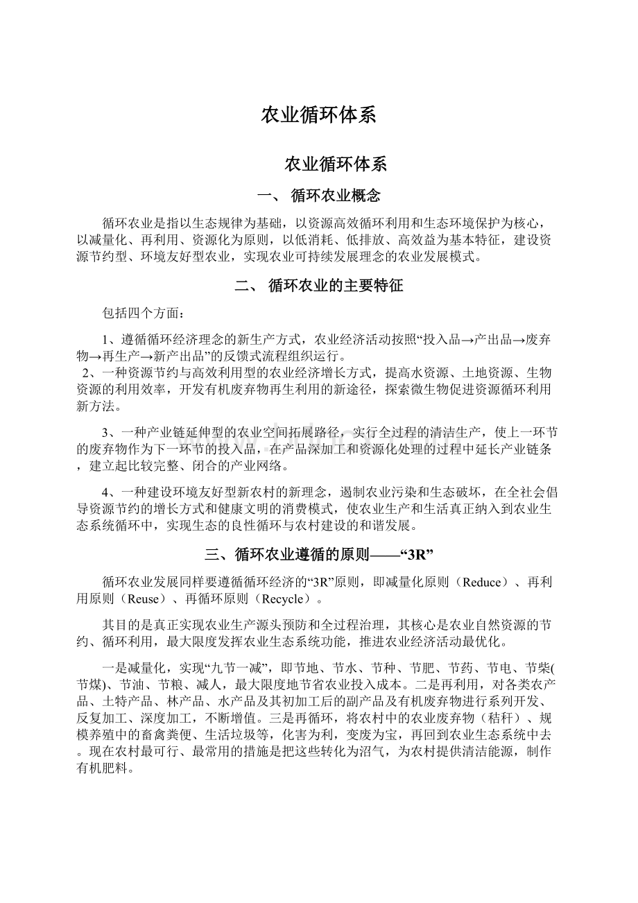 农业循环体系文档格式.docx