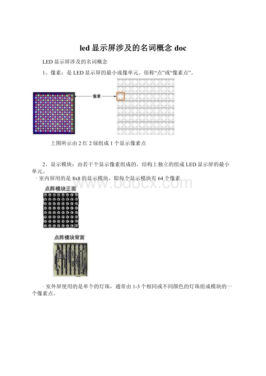 led显示屏涉及的名词概念docWord文档格式.docx_第1页