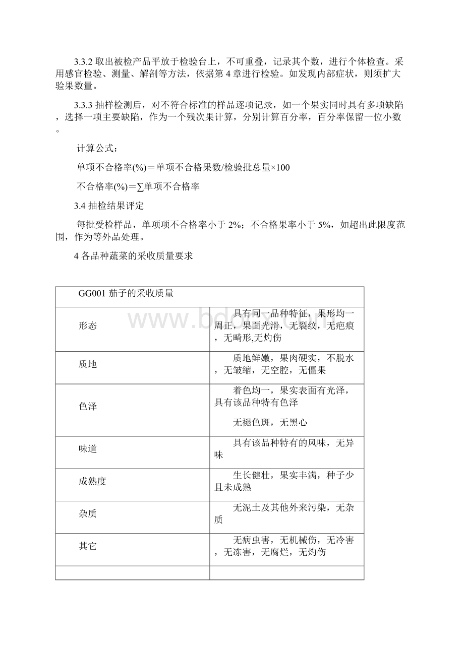 企业绿色食品蔬菜采收质量标准.docx_第3页