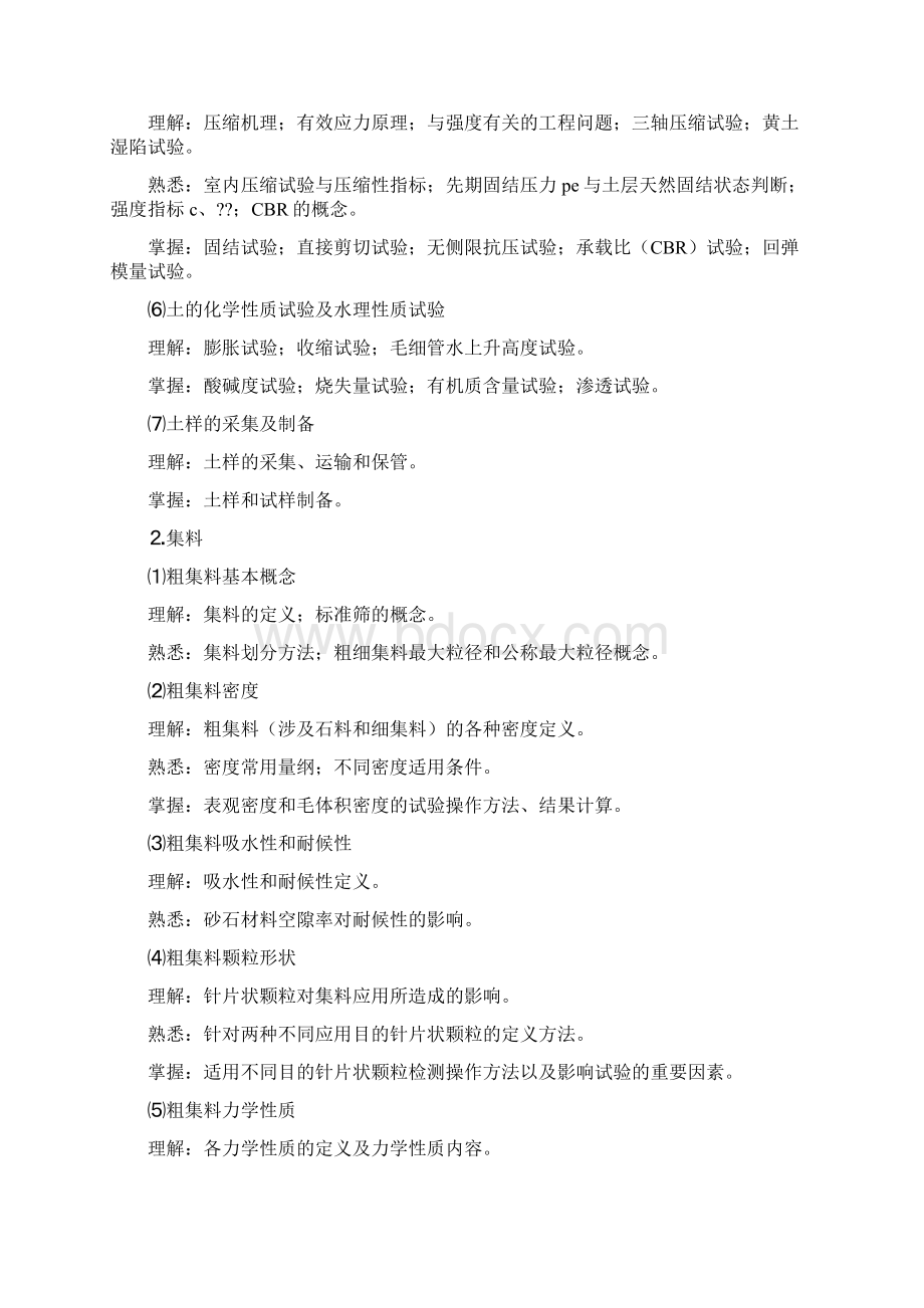 公路工程试验检测员材料考试大纲.docx_第2页